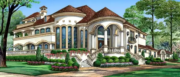 image of tuscan house plan 4749